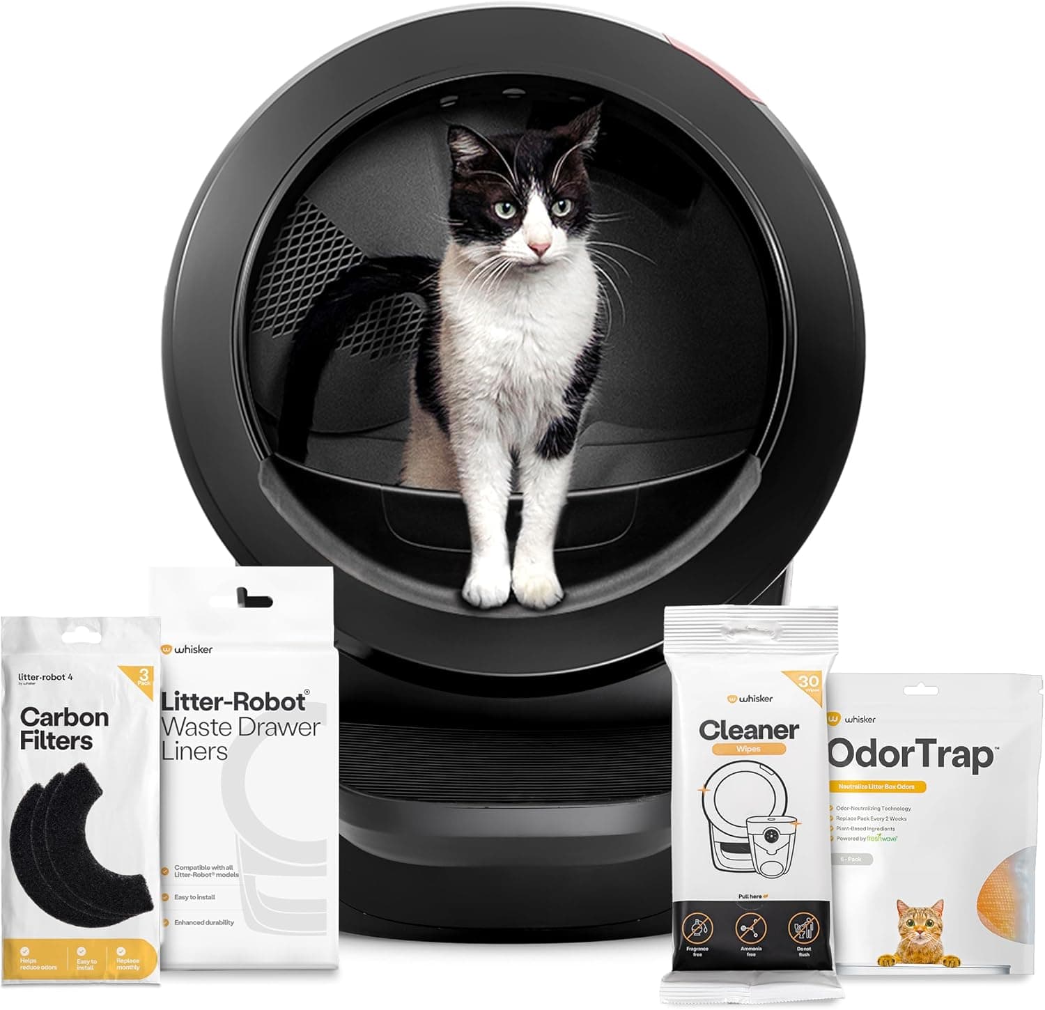 Whisker Litter-Robot 4 Supply Bundle, Black